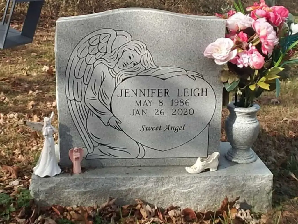 Single Upright Headstone