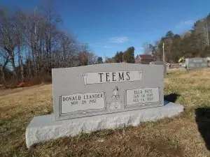 Double Upright Headstone | Georgia Grey Granite