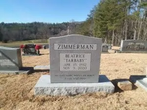 Single Upright Headstone