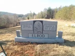 Double Upright Headstone | Georgia Grey Granite