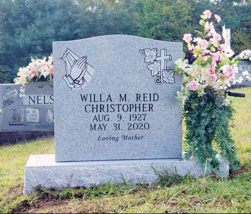 Single Upright Headstone | Georgia Grey Granite