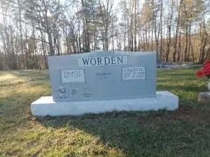 Double Upright Headstone | Georgia Grey Granite