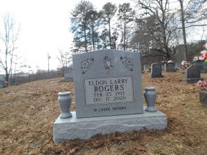 Single Upright Headstone with Vase