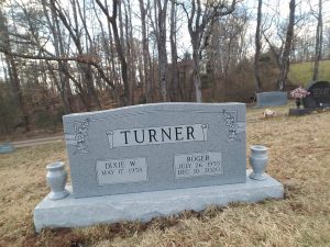 Double Upright Headstone | Georgia Grey Granite