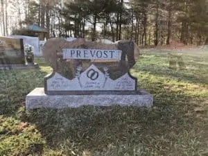 Double Upright Headstone