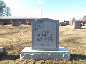 Single Upright Headstone | Georgia Grey Granite