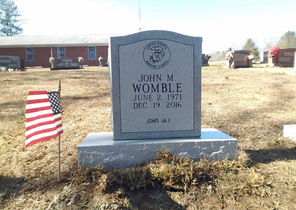 Single Upright Headstone