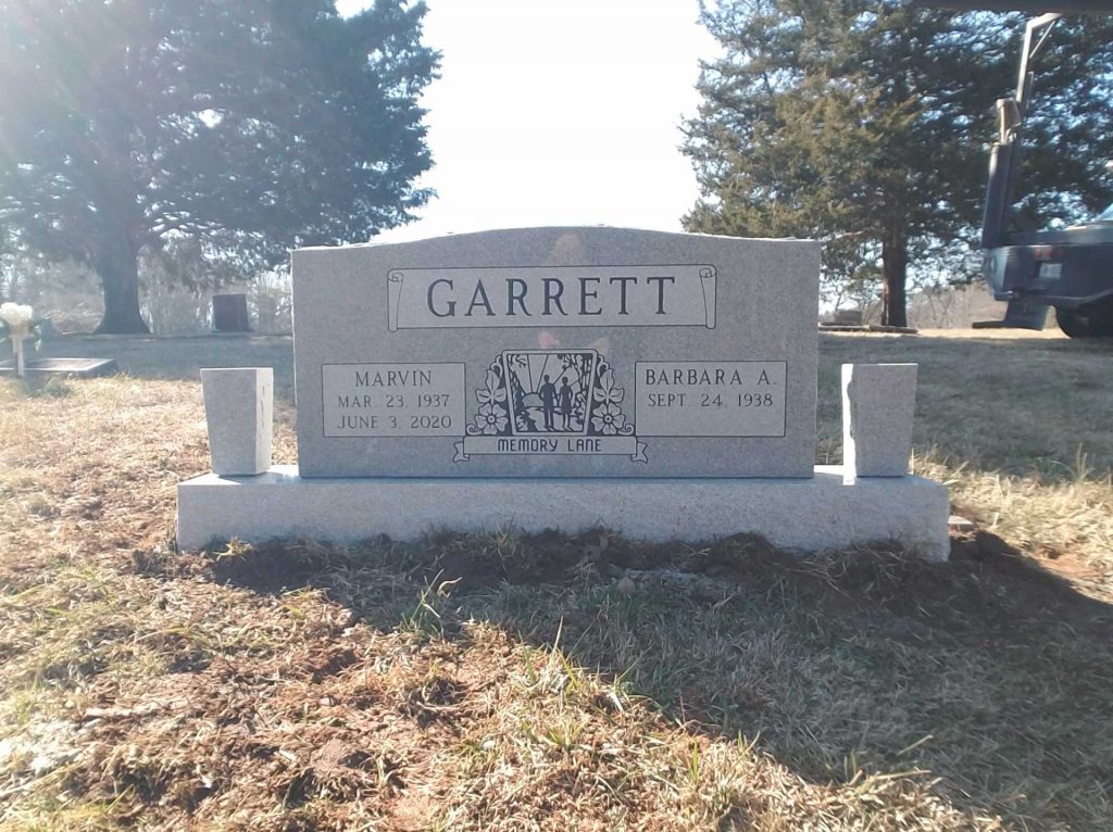 Double Upright Headstone | Georgia Grey Granite