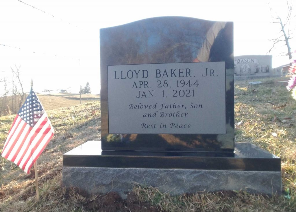 Single Upright Headstone