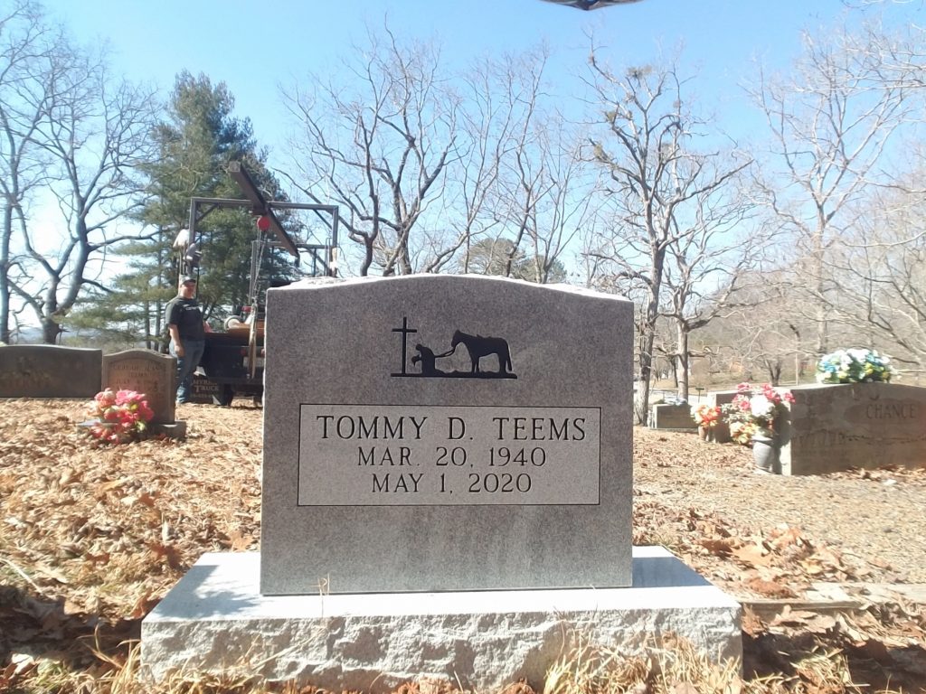 Single Upright Headstone