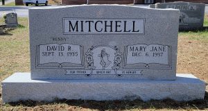 Double Upright Headstone | Georgia Grey Granite