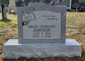 Single Upright Headstone | Georgia Grey Granite