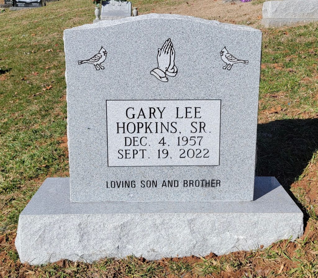 Single Upright Headstone