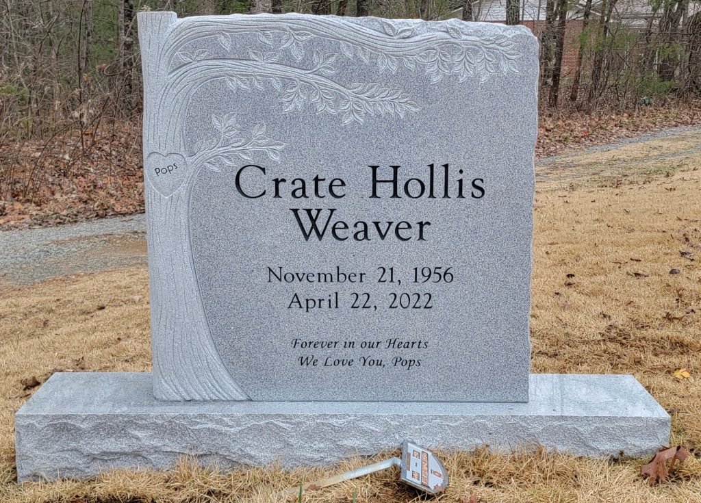 Single Upright Headstone