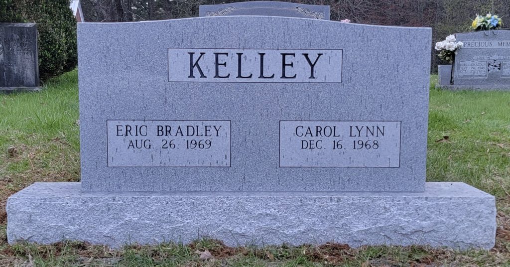 Double Upright Headstone | Georgia Grey Granite