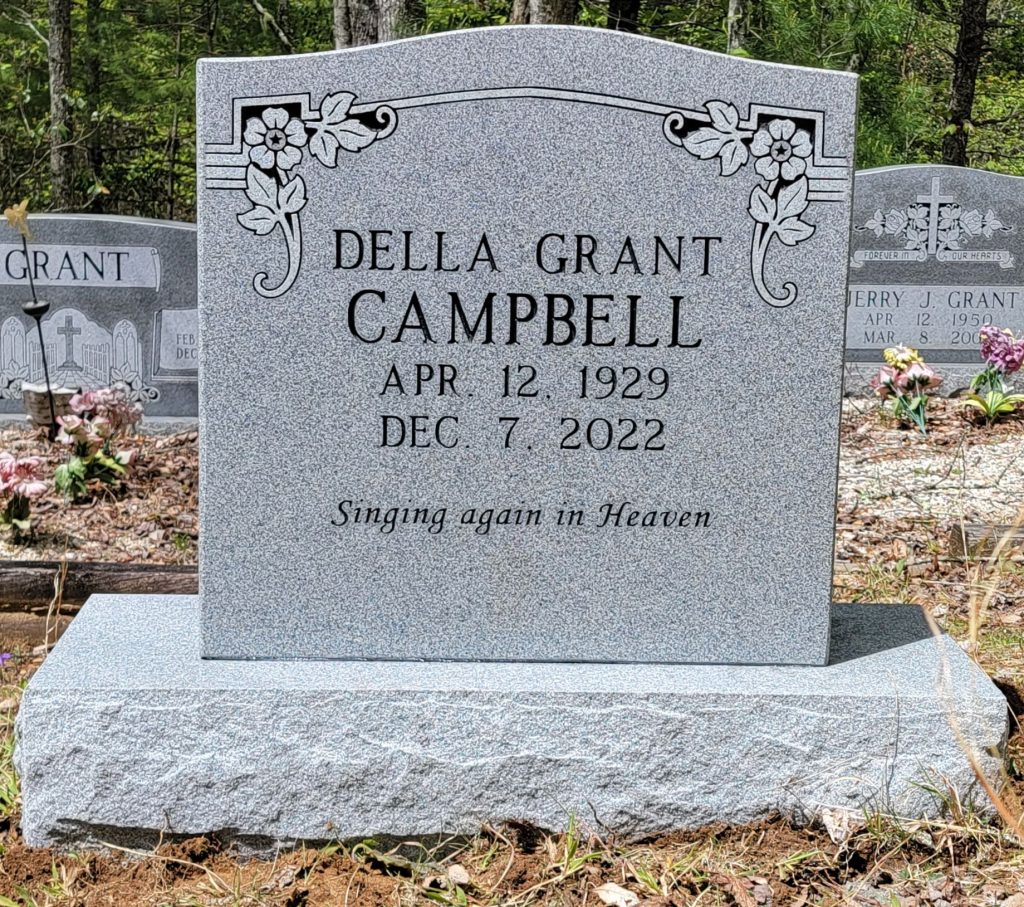 Single Upright Headstone