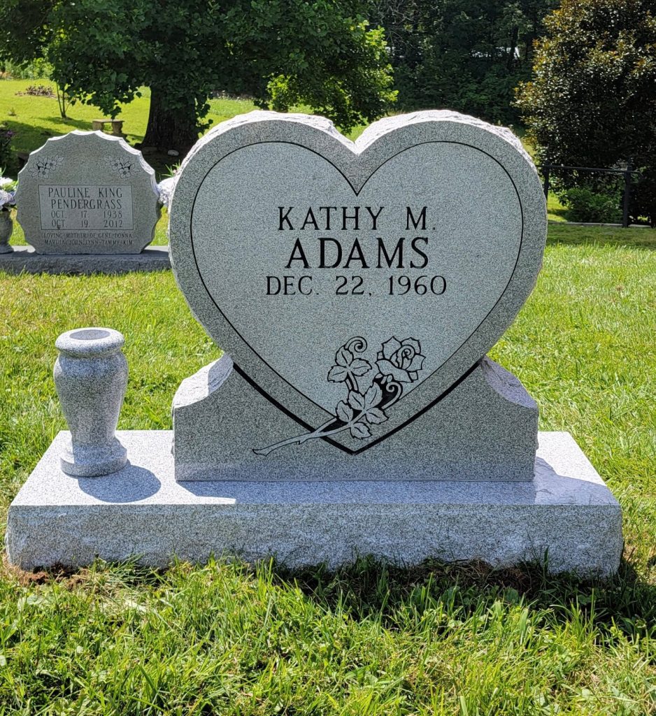 Single Upright Headstone with Vase