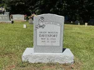 Single Upright Headstone | Georgia Grey Granite