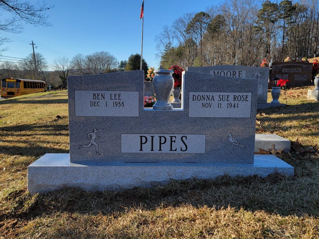 Double Headstone | Notch Top | Georgia Grey Granite