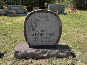 Single Upright Headstone | Dakota Mahogany Granite