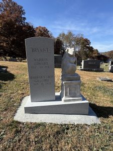 Double Upright Headstone | Georgia Grey Granite